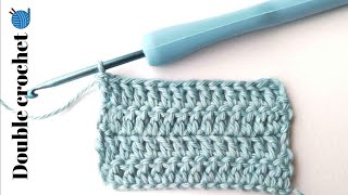 how to crochet a double crochet stitch using nylon yarn [upl. by Ahseihs487]