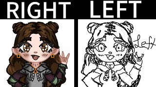 ✨RIGHT HAND✨ vs 💥LEFT HAND💥 Drawing Challenge🤯😦 Thanks For 1200 Subs🥰❤️ [upl. by Naerad]