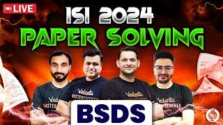 ISI 2024 Paper Solving  BSDS  Indian Statistical Institute Entrance Exam  VOS [upl. by Yekcor]