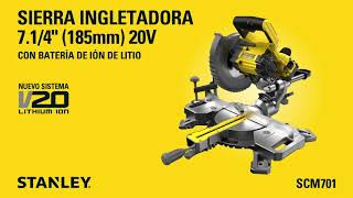 SIERRA INGLETADORA STANLEY 20V 714quot 185mm SCM701 [upl. by Sanfo]