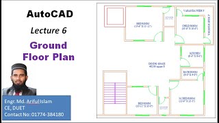 Window drawing Area calculating and Room identity in AutoCAD [upl. by Ntisuj]