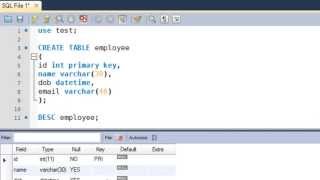 SQL Tutorial  9 Create Table Statement [upl. by Aivata]