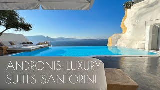 ANDRONIS LUXURY SUITES SANTORINI  A luxurious sanctuary in Oia  Full Tour [upl. by Gnuj431]