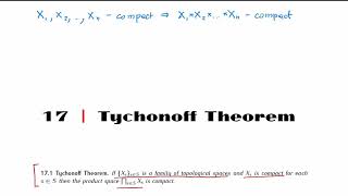 MTH 427527 Chapter 17 Tychonoff theorem part 11 [upl. by Odel]