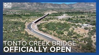 Tonto Creek bridge opens in common flooding area providing safer new route [upl. by Kit]