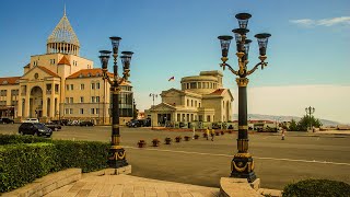 Stepanakert capital of Nagorno Karabakh Renaissance square [upl. by Vandyke]