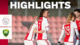 Highlights Ajax Vrouwen  ADO Den Haag Vrouwen  Azerion Vrouwen Eredivisie [upl. by Aihseym]