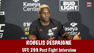 Robelis Despaigne talks KO win Yoel Romero inspiration wants to be in top 5 amp fight for the belt [upl. by Enomsed824]