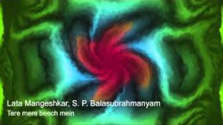 Lata Mangeshkar SP Balasubrahmanyam  Tere mere beech mein [upl. by Yrelbmik982]