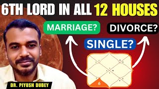 6th Lord in 12 Houses amp Marriage Delay Marriage Divorce Brahmacharya [upl. by Dnumyar828]