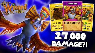 Wizard101 Level 170 Storm PvP The 17000 Damage Storm Owl Game [upl. by Cissej]