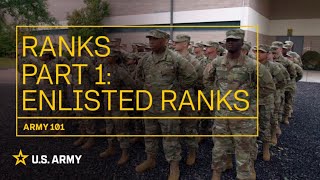 Army 101 Ranks  Enlisted Ranks  US Army [upl. by Luhey]