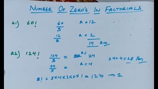 NUMBER OF 0S IN A FACTORIAL  TRAILING 0S IN A FACTORIAL  5 SECOND TRICK  SSC CGL  CAT [upl. by Moyer]