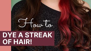 How to Dye a Streak of Hair [upl. by Ahsykal882]