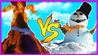 Minecraft  VOLCANO VS SNOW BASE Volcano Vs Base Challenge [upl. by Aiekal568]