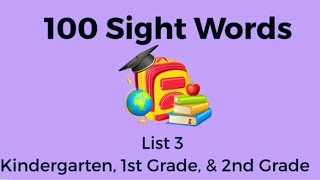 Third 100 Sight Words  List 3  Kindergarten Sight Words  First Grade  Second Grade Sight Words [upl. by Acysej]