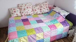 DIY Patchworkdecke selber nähen im Zeitraffer DIYProjekt MIEKI [upl. by Anerrol]