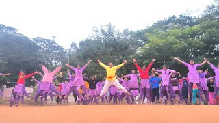 108 Surya Namaskar gtwa English medium girls school Hukumpeta ASR district [upl. by Erdried]