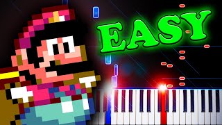 Athletic Theme from Super Mario World  EASY Piano Tutorial [upl. by Kielty]