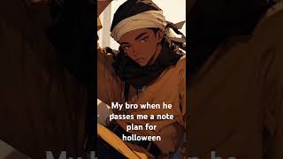 When bro passes me a note for Halloween [upl. by Ecirp677]