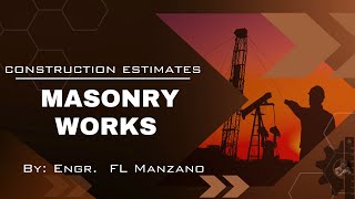 Construction Estimates Masonry Works CHB Mortar rsb [upl. by Arraik697]