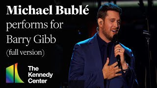 Michael Bublé performs quotHow Can You Mend A Broken Heartquot for Barry Gibb  46th Kennedy Center Honors [upl. by Retsila345]