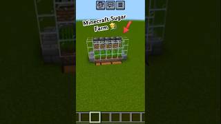 Minecraft Easy Sugar Farm 👨‍🌾  minecraft shorts [upl. by Niple]