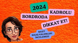 2024 OcakHaziran Kadrolu Öğrt Maaş Kalemleri İnceleme ve Maaş HesaplamaBASİT VE ANLAŞILIR BORDRO [upl. by Aleac917]