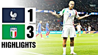 Francia  Italia 13 Hightlights  UEFA Nations League 2024 [upl. by Nerag]