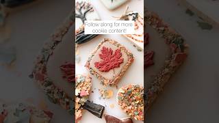 Textured 🍁 cookiedecorating decoratedcookies royalicing cookies [upl. by Emirac]