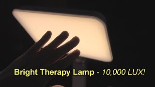 Theralite Brand quotAuraquot LED Bright Light Therapy Lamp  10000 LUX REVIEW [upl. by Auria298]