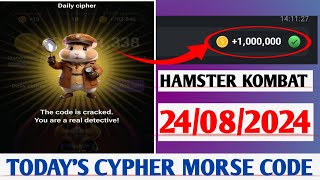 24 August HAMSTER KOMBAT DAILY CYPHER CODES [upl. by Enelam]