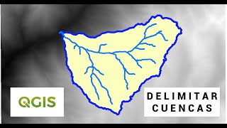 delimitación de cuenca en QGIS ‎ tutorial completo😃 Área y perímetro [upl. by Nido300]