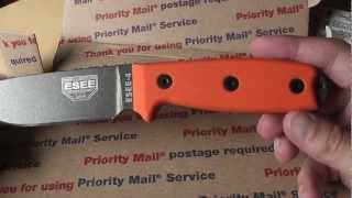 ESEE 4 survival knife  unboxing  first check [upl. by Lleznov]