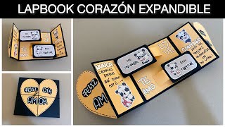 Lapbook CORAZÓN expandible  Regalo ESPECIAL [upl. by Scharaga]