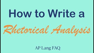 How to Write a Rhetorical Analysis Essay  UPDATED  Coach Hall Writes [upl. by Tnattirb]