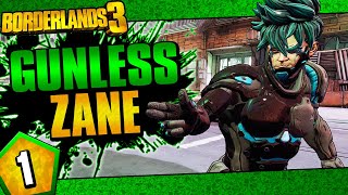 Borderlands 3  Gunless Zane Challenge Run  Day 1 [upl. by Einnil500]