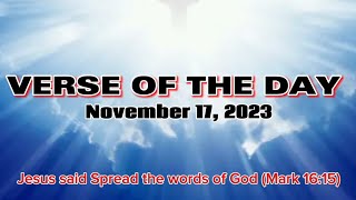 VERSE OF THE DAY NOVEMBER 17 2023 [upl. by Filahk255]