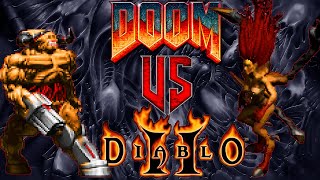 Cyberdemon vs Andariel  DOOM vs DIABLO  Monster Infighting  RETRO ARENA [upl. by Nwahsal771]