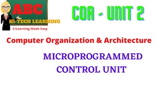 MICROPROGRAMMED CONTROL UNIT  1 [upl. by Cahan]