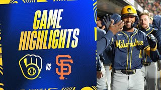 Brewers vs Giants Game Highlights 91224  MLB Highlights [upl. by Aiouqes]