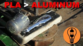 Lost PLA aluminum casting using plaster of Paris mold  first DIY attempt [upl. by Atelokin713]