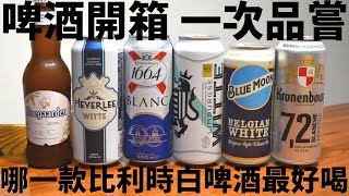 比利時白啤酒 六款witbier 哪一款最好喝｜啤酒開箱｜一次品嘗｜EP02 [upl. by Yrotciv]