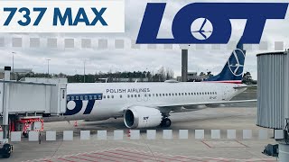 Flight Review LOT 737 MAX  Paris CDG  Warsaw  Economy Class [upl. by Rolo]