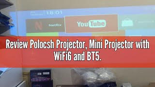 Review Polocsh Projector Mini Projector with WiFi6 and BT52 Portable Projektor 4k Full HD1080P Su [upl. by Petersen]