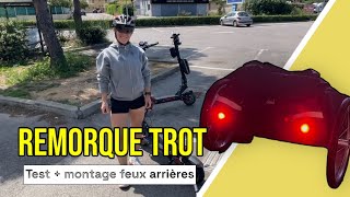 Remorque sur trottinette  Montage Feux arrières amp clignotants vsettecross [upl. by Thury]