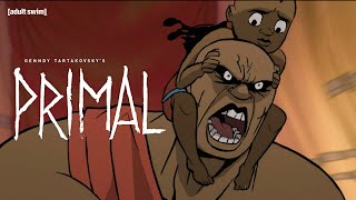 Kamau Spares Fangs Life  Genndy Tartakovskys Primal  adult swim [upl. by Solon]