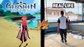 REAL LIFE VS GENSHIN IMPACT Which is better [upl. by Segroeg627]