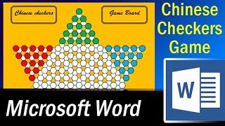 Chinese Checkers Game Board Design in Microsoft Word [upl. by Fillander]