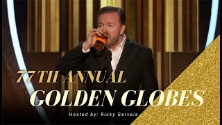 Ricky Gervais  Projev na 77th Golden Globes cz [upl. by Hux320]